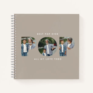Carnet Photo personnalisée "Best Pop Ever" beige moderne