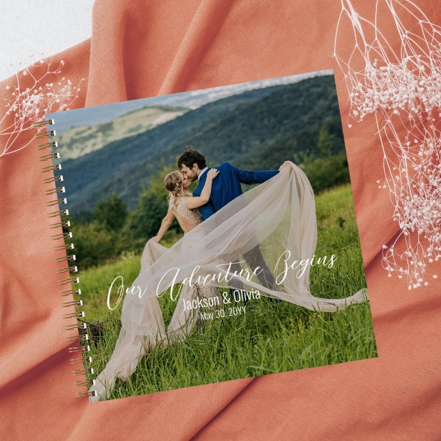 Carnet Photo personnalisée mariage, Elegant Gold et Scrip (Créateur téléchargé)