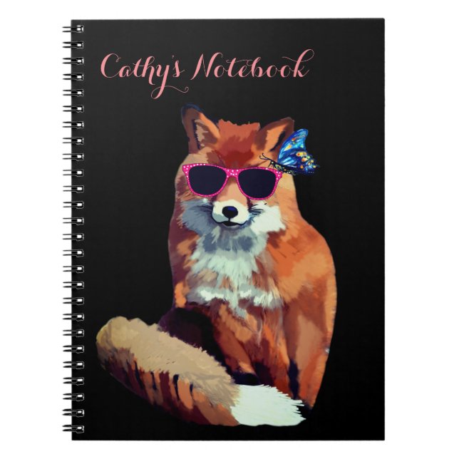Carnet photo Red Fox - Initiales personnalisées (Devant)