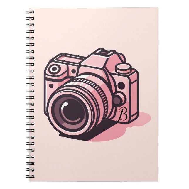 Carnet Photo reflex rose tendance Personnalisée (Devant)