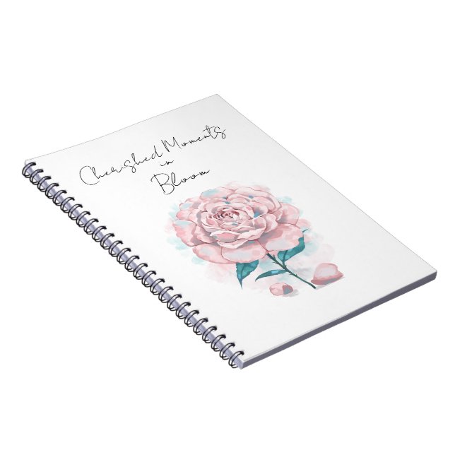 Carnet photo rose - Couverture de peinture numériq (Côté Droit)