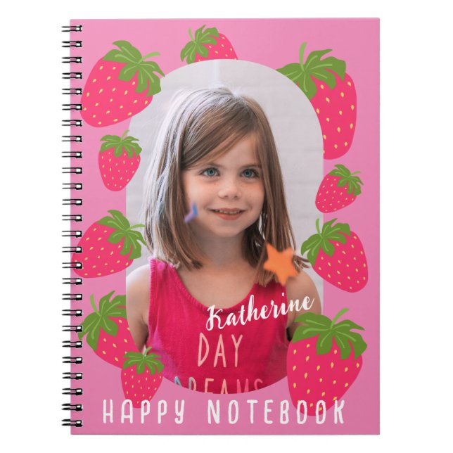 Carnet Photo rose fraise (Devant)