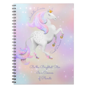 Carnet photo rose Unicorn bébé fille spirale