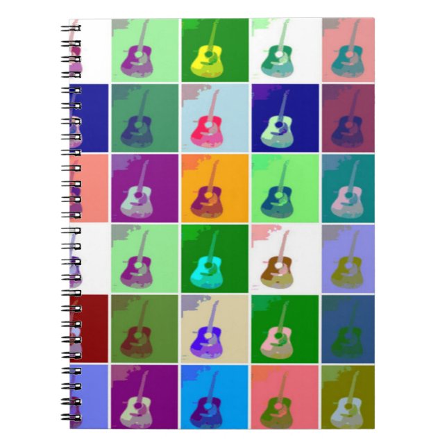 Carnet photo Spiral de la Pop Art de Guitar (Devant)