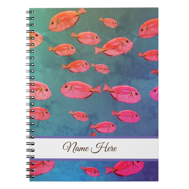 Carnet photo Spiral de Poisson Tropical Rose (Devant)