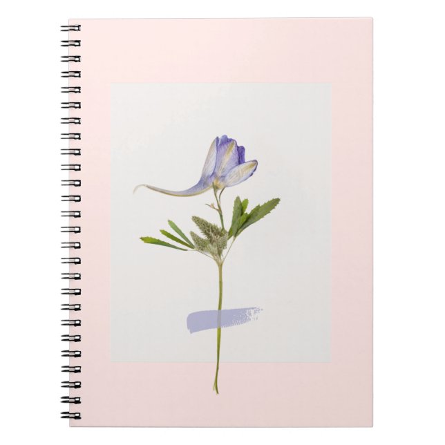 Carnet photo spirale à mur de fleurs séchées (Devant)
