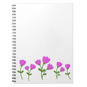 Carnet photo spirale de fleurs roses