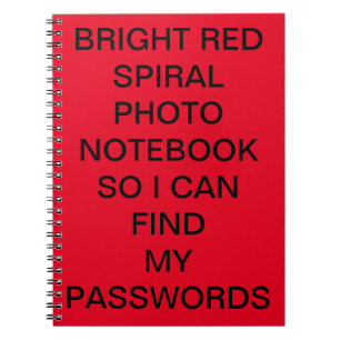 Carnet photo spirale en ROUGE