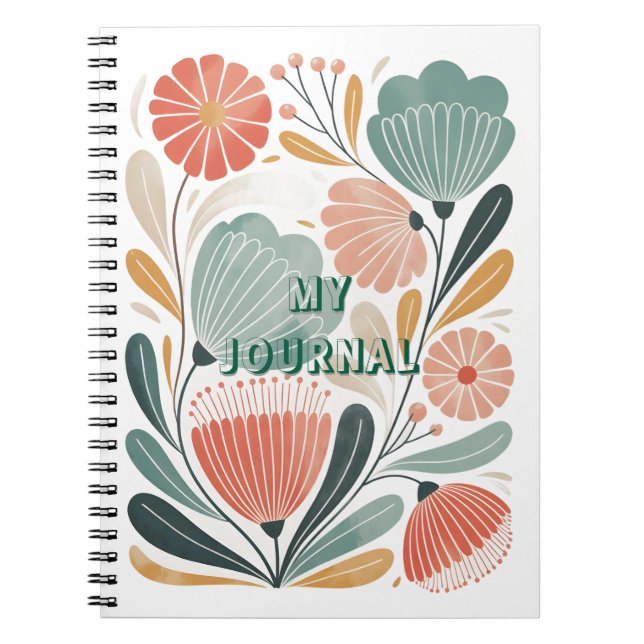 Carnet photo spirale floral doux d'été (Devant)