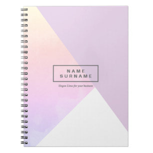 Carnet Photo Spirale géométrique Pastel Violet moderne