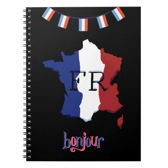 Carnet photo spirale - Thème français (Devant)