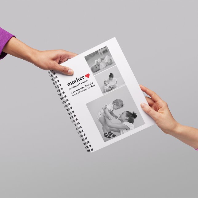 Carnet Photo & Texte Moderne Coeur Rouge Mère Cadeau (Créateur téléchargé)