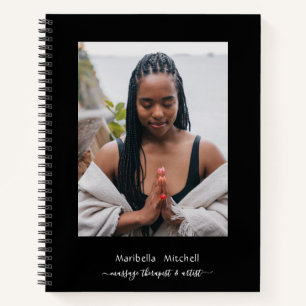 Carnet Photo verticale de Boho Moon Crystals Feathers Flo