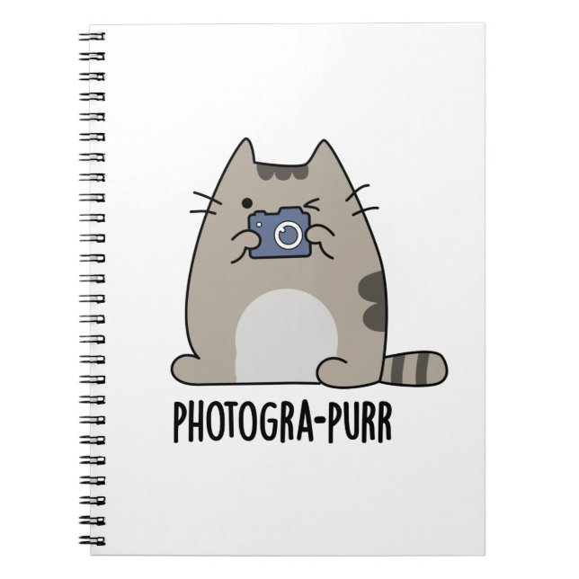 Carnet Photograh-purr Photographe de Chat Drôle Pun (Devant)