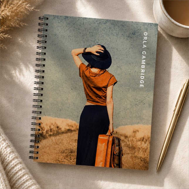 Carnet Photographe Full Simple (Custom photo spiral notebook for travel notes, memories, school, or everyday journaling)