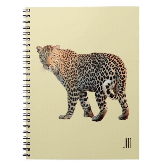 Carnet Photographie de chat sauvage léopard tacheté (Devant)