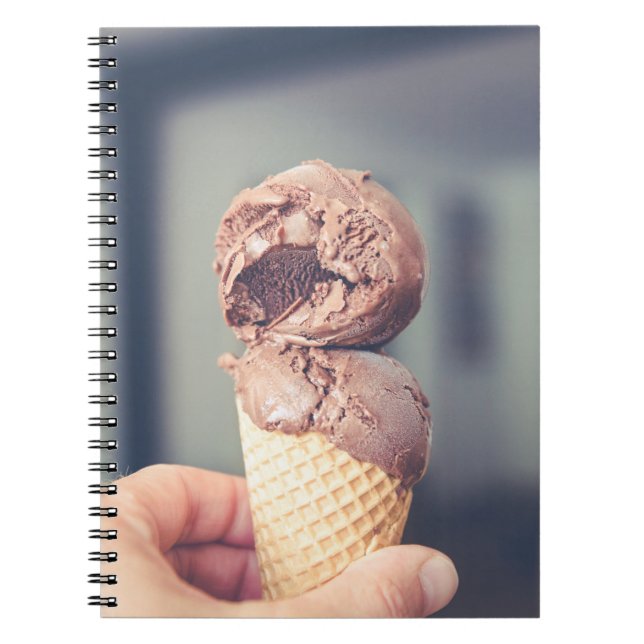 Carnet Photographie de focus sélective de la crème glacée (Devant)
