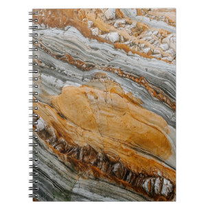 Carnet Photographie de gros plan de pierres grises et ora