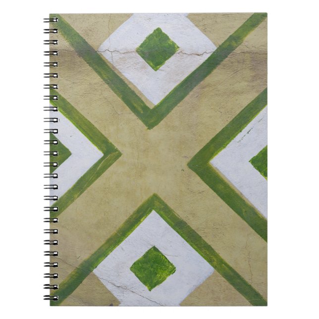 Carnet Photographie de gros plan textile Brown, blanc et  (Devant)