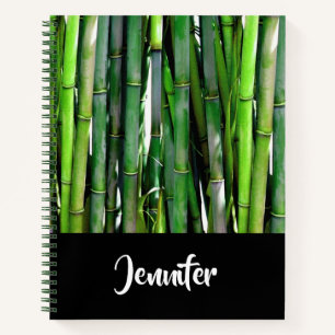 Carnet Photographie de la nature de tiges de bambou vert