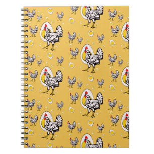 Carnet Photographie de la spirale des poulets rétro
