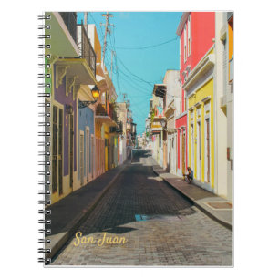 Carnet Photographie de rue pavée de vieux San Juan