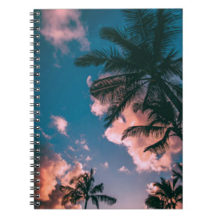 Carnet Photographie en angle bas des palmiers