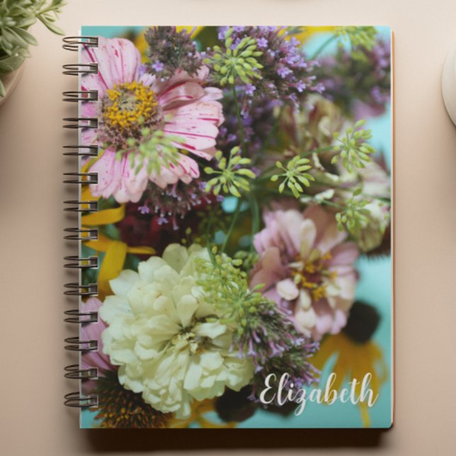 Carnet Photographie florale Élégant Fleur sauvage Personn (Créateur téléchargé)