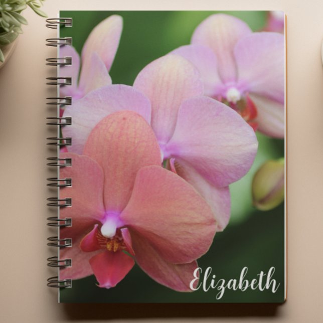Carnet Photographie florale Élégante Orchidées roses Pers (Créateur téléchargé)