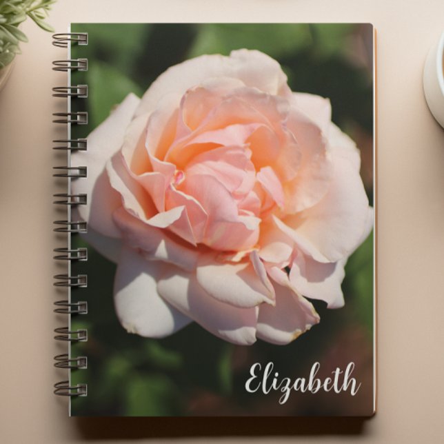 Carnet Photographie florale Pêcher Élégant Rose Personnal (Créateur téléchargé)