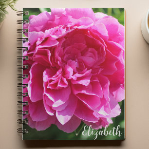 Carnet Photographie rose florale Elégant Peony Personnali