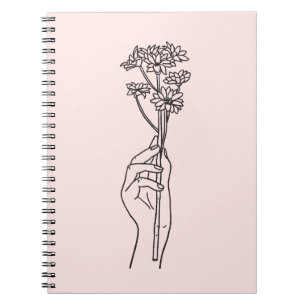 Carnet Photographie spirale en ligne minimaliste noir et
