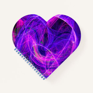 Carnet PHOTON FROID Abstrait Bleu Violet Fractales, Frotl