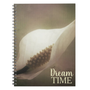 Carnet Phrase du temps de rêve floral Lily de paix