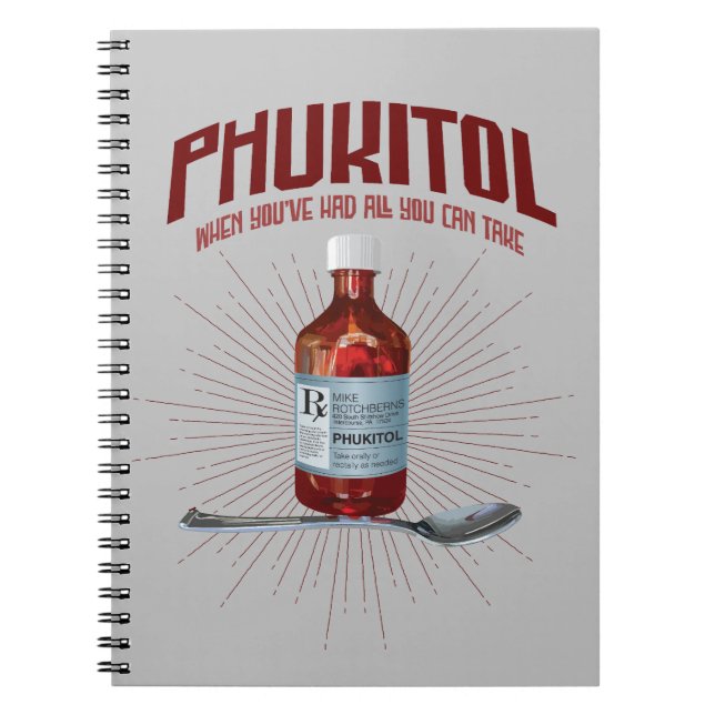 Carnet Phukitol - Médecine de la frustration drôle (Devant)