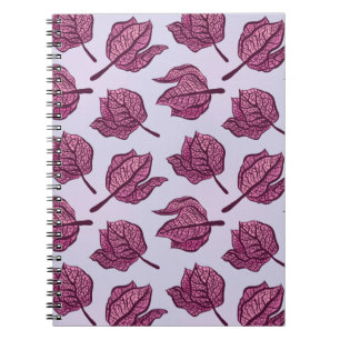 Carnet Physalis rose Fleur Motif Pastel Botanique