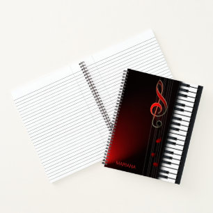 Carnet Piano Abstrait Noir Et Clé