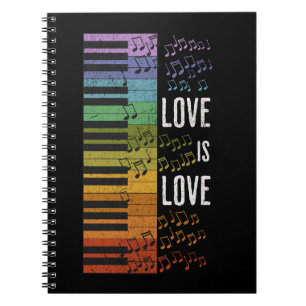 Carnet piano arc-en-ciel