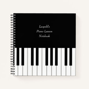 Carnet Piano Clavier Élégant Musicien Personnalisé