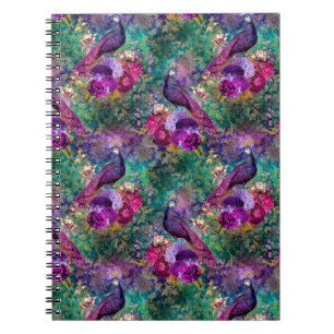 Carnet Pic rose pourpre Floral