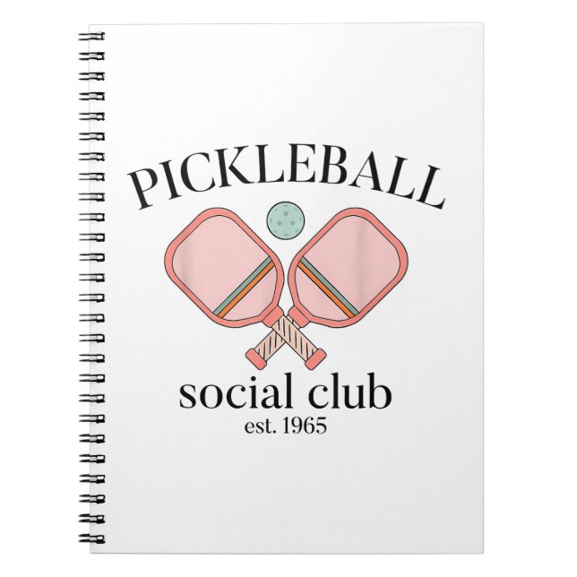Carnet Pickle Ball Social Club EST 1965 Hommes Femmes (Devant)