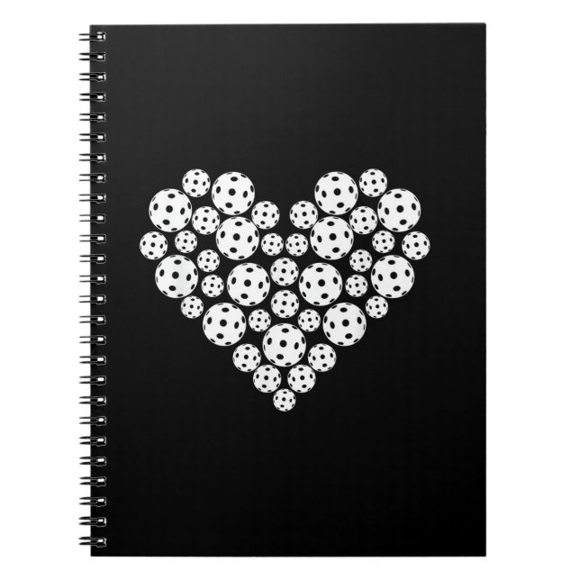 Carnet Pickleball Amour Drôle Forme de Coeur Saint-Valent (Devant)