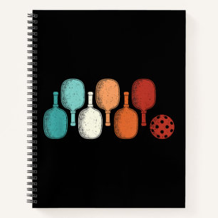 Carnet Pickleball Lover Retro Paddle Sport Vintage