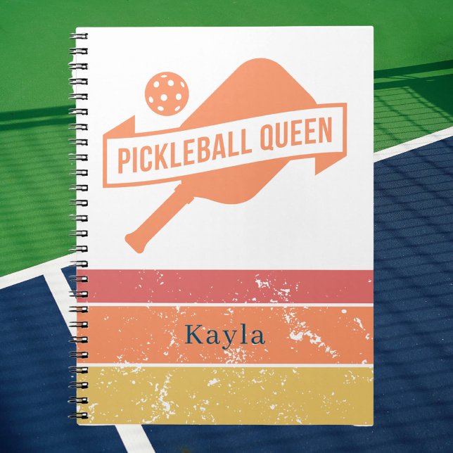 Carnet Pickleball moderne coloré monogramme (Créateur téléchargé)