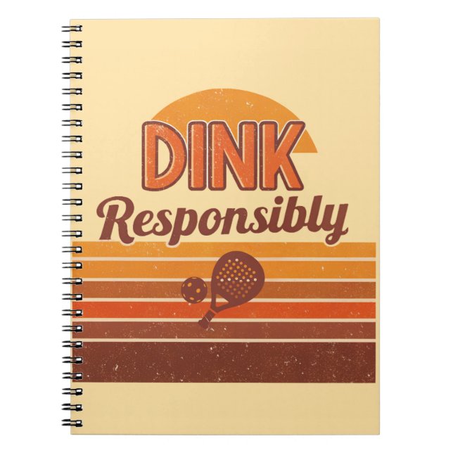 Carnet Pickleball Rétro "Dink Responsiblement" (Devant)