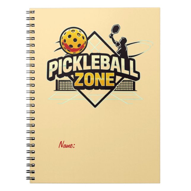 Carnet Pickleball Zone - Parfait pour les joueurs passion (Devant)