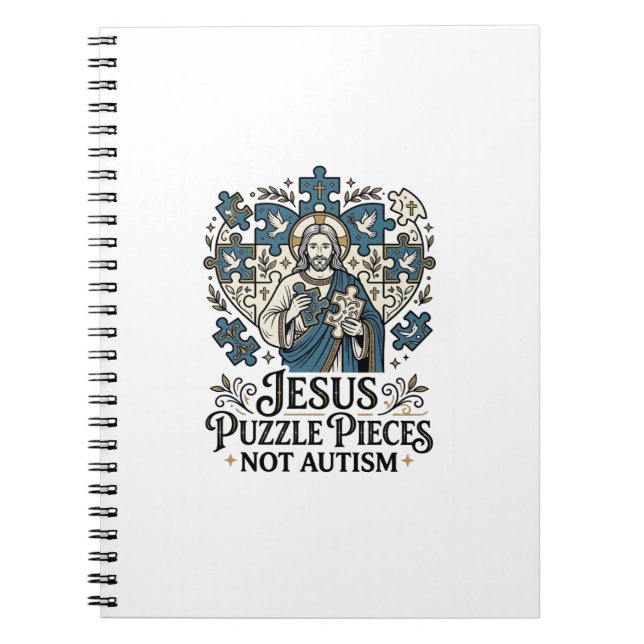 Carnet Pièces de puzzle Jésus pas autisme Pièces de puzzl (Devant)