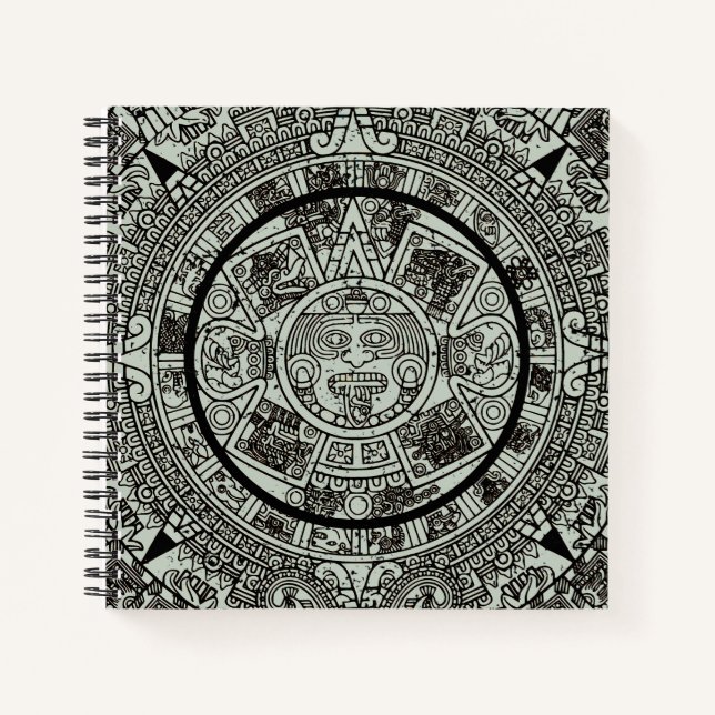 Carnet Pierre de soleil aztèque mexicaine Calendrier maya (Devant)