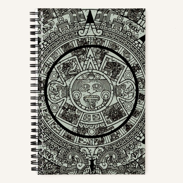 Carnet Pierre de soleil aztèque mexicaine Calendrier maya (Recto)