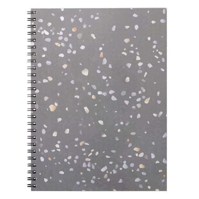 Carnet Pierre de Terrazzo Gris (Devant)